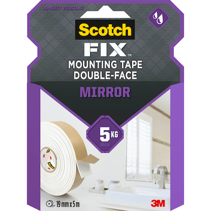Artikelbild 3 für Scotch FIX™ MIRROR doppelseitiges Klebeband 19,0 mm x 5,0 m, 1 Rolle, Artikelnummer 570758
