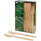 Artikelbild 1 für PAPSTAR Einweg-Gabeln pure, Holz, 100 St., Artikelnummer 130697