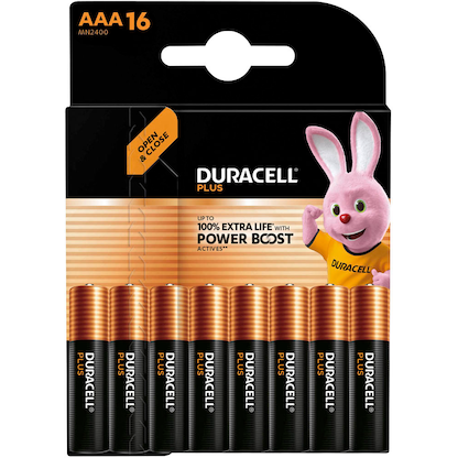 Artikelbild für 16 DURACELL Batterien PLUS Micro AAA 1,5 V, Artikelnummer 688521
