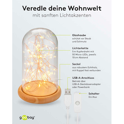 Artikelbild 10 für goobay LED Dekoleuchte transparent, Artikelnummer 725311
