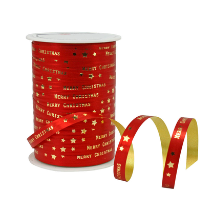 Artikelbild 10 für PRÄSENT Geschenkband Merry Christmas matt rot/gold 10,0 mm x 100,0 m, Artikelnummer 537136