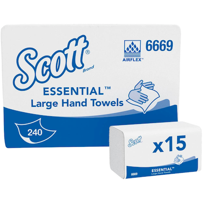 Artikelbild 2 für Scott® Papierhandtücher 6669 ESSENTIAL Large Interfold-Falzung 1-lagig 3.600 Tücher, Artikelnummer 939264
