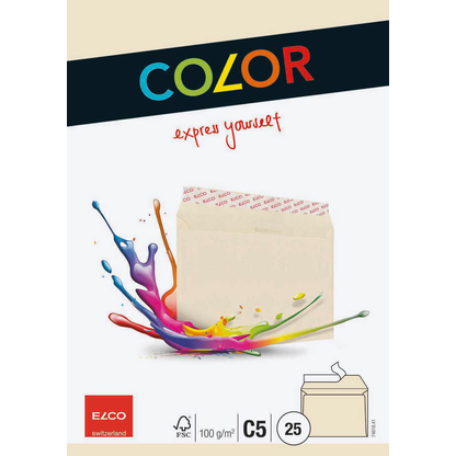 Artikelbild 4 für ELCO Briefumschläge Color DIN C5 ohne Fenster hellchamois haftklebend 25 St., Artikelnummer 288387