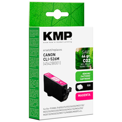 Artikelbild 2 für KMP magenta Druckerpatrone kompatibel zu Canon CLI-526 M, Artikelnummer 540937