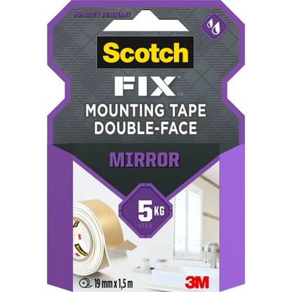 Artikelbild für Scotch FIX™ MIRROR doppelseitiges Klebeband 19,0 mm x 1,5 m, 1 Rolle, Artikelnummer 570779