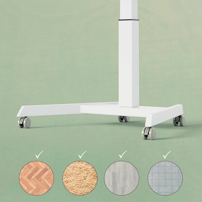 Artikelbild 18 für AKTION: LEITZ Ergo elektrisch höhenverstellbarer Schreibtisch weiß rechteckig, A-Fuß-Gestell weiß 80,0 x 60,0 cm mit 25 Euro CashBack, Artikelnummer 408338