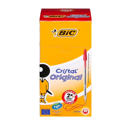 Artikelbild 4 für BIC Kugelschreiber Cristal transparent, Schreibfarbe: rot, 50 St., Artikelnummer 831503