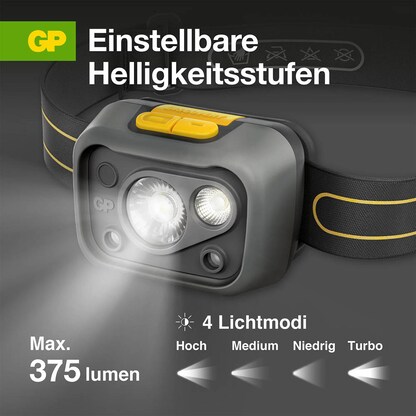 Artikelbild 6 für GP Discovery CHW54 LED Stirnlampe grau 6,6 cm, Artikelnummer 760104