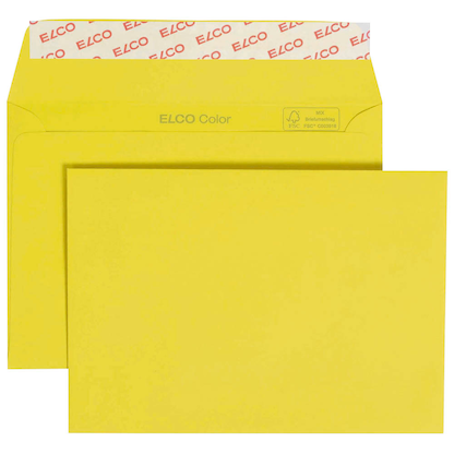Artikelbild für ELCO Briefumschläge Color DIN C6 ohne Fenster intensivgelb haftklebend 25 St., Artikelnummer 289007
