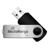 Artikelbild 1 für MediaRange USB-Stick schwarz, silber 4 GB, Artikelnummer 435673