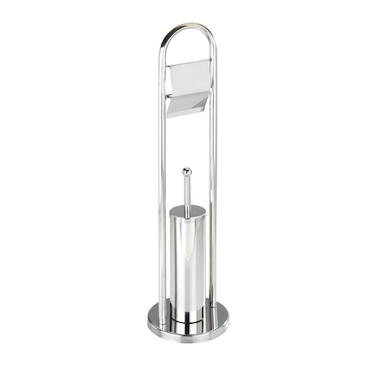 Artikelbild 2 für WENKO WC-Garnitur Vasto silber Metall, Artikelnummer 812121