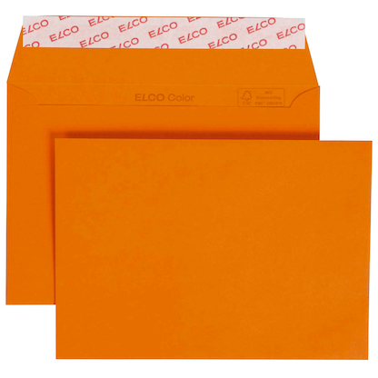 Artikelbild für ELCO Briefumschläge Color DIN C6 ohne Fenster orange haftklebend 25 St., Artikelnummer 289019