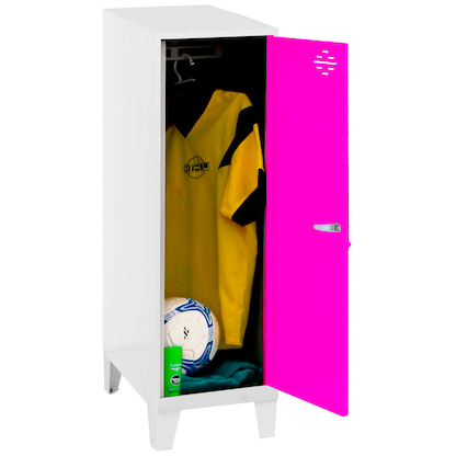 Artikelbild für Simonrack Spind SIMONLOCKER DISM SINGLE weiß, pink 8425437120428, 1 Schließfach 30,0 x 50,0 x 101,5 cm, Artikelnummer 356309