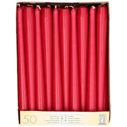 Artikelbild für 50 STARPAK Kerzen bordeaux, Artikelnummer 683241