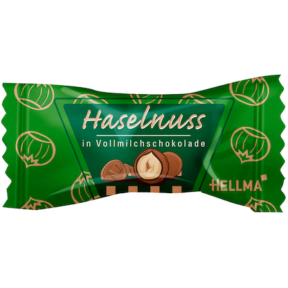 Artikelbild 3 für HELLMA Haselnuss mit Vollmilchschokolade Schokolade 380 St./912,0 g, Artikelnummer 183941