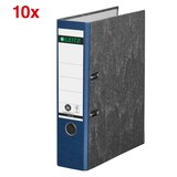 Artikelbild 1 für AKTION: 10 LEITZ 1080 Ordner blau marmoriert Karton 8,0 cm DIN A4, Artikelnummer 653806