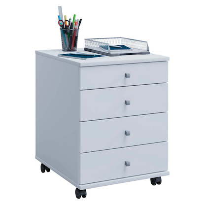 Artikelbild für VCM my office Lona Rollcontainer weiß 4 Auszüge 42,0 x 50,0 x 57,0 cm, Artikelnummer 905051