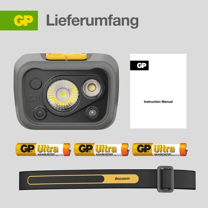 Artikelbild 12 für GP Discovery CHW54 LED Stirnlampe grau 6,6 cm, Artikelnummer 760104