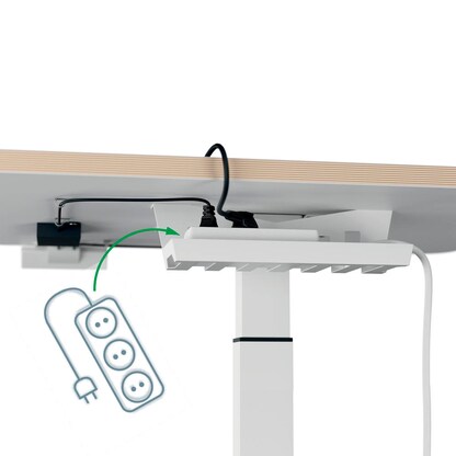 Artikelbild 21 für AKTION: LEITZ Ergo elektrisch höhenverstellbarer Schreibtisch weiß rechteckig, A-Fuß-Gestell weiß 80,0 x 60,0 cm mit 25 Euro CashBack, Artikelnummer 408338