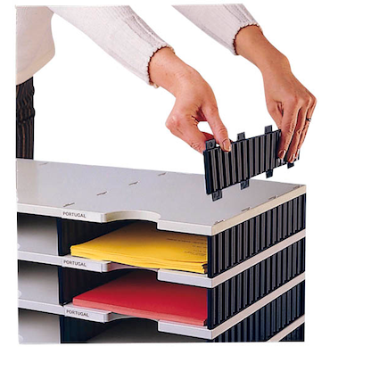 Artikelbild 3 für styro Sortierstation Styrodoc grau/schwarz mit 6 Fächer, Artikelnummer 444877