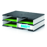 Artikelbild 1 für styro Sortierstation styrodoc duo black & white schwarz/weiß mit 4 Fächer, Artikelnummer 403651