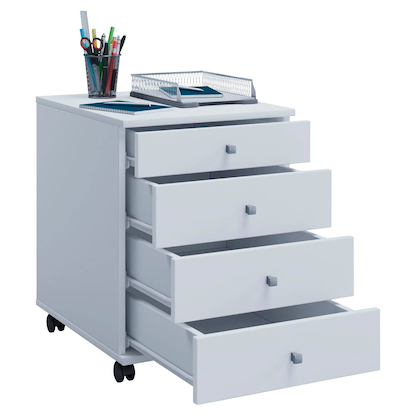 Artikelbild 6 für VCM my office Lona Rollcontainer weiß 4 Auszüge 42,0 x 50,0 x 57,0 cm, Artikelnummer 905051