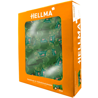 Artikelbild 2 für HELLMA Haselnuss mit Vollmilchschokolade Schokolade 380 St./912,0 g, Artikelnummer 183941