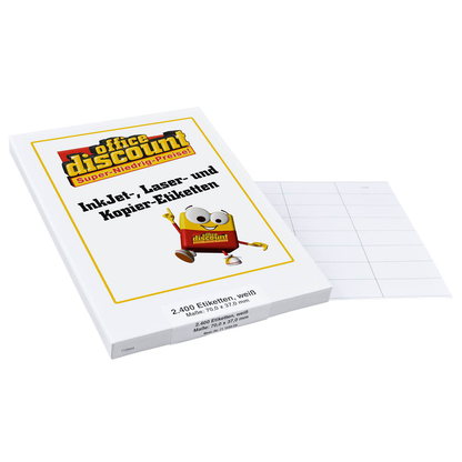 Artikelbild für 2.400 office discount Etiketten weiß 70,0 x 36,0 mm, Artikelnummer 711556