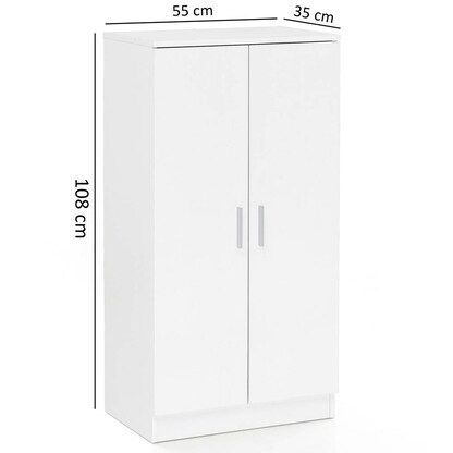 Artikelbild 2 für WOHNLING Schuhschrank, WL5.269 weiß 6 Fachböden 55,0 x 35,0 x 108,0 cm, Artikelnummer 906414