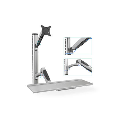 Artikelbild 3 für DIGITUS Monitor-Maus-Tastatur-Halterung DA-90354 silber für 1 Monitor, 1 Tastatur, 1 Maus, Wandhalterung, Artikelnummer 325371