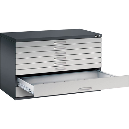 Artikelbild für CP 7100 Planschrank schwarzgrau, weißaluminium 8 Schubladen 110,0 x 76,5 x 76,0 cm, Artikelnummer 682411