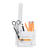 Artikelbild 1 für office discount Stiftehalter transparent Polystyrol 6 Fächer 15,5 x 10,5 x 10,0 cm, Artikelnummer 777862