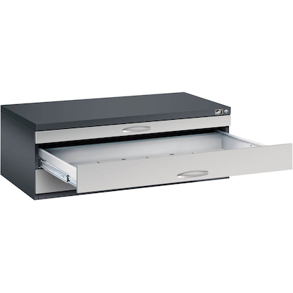 Artikelbild für CP 7100 Planschrank schwarzgrau, weißaluminium 3 Schubladen 110,0 x 76,5 x 42,0 cm, Artikelnummer 682474