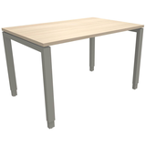 Artikelbild 1 für fm Sidney höhenverstellbarer Schreibtisch akazie rechteckig, 4-Fuß-Gestell Quadratrohr silber 120,0 x 80,0 cm, Artikelnummer 270027