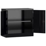 Artikelbild 1 für ClassiX Metallschrank X-530309 tiefschwarz 80,0 x 38,0 x 75,0 cm, aufgebaut, Artikelnummer 184238