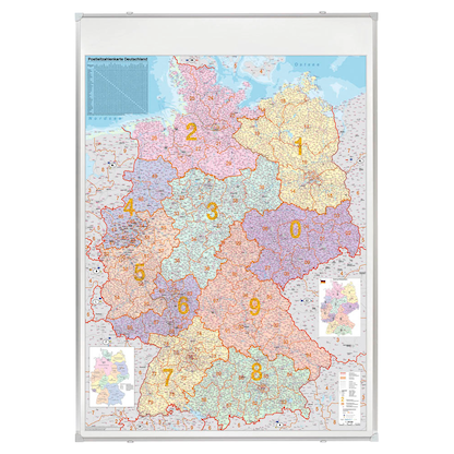 Artikelbild 1 für FRANKEN Postleitzahlenkarte Holz, Artikelnummer 343463