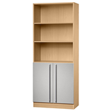 Artikelbild 1 für HAMMERBACHER Regalschrank Sira, V7700/6/S/RE buche, silber 80,0 x 42,0 x 200,4 cm, Artikelnummer 199141