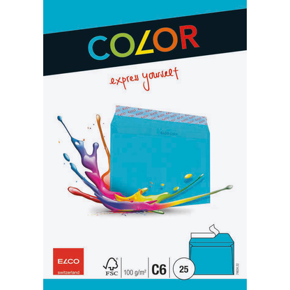 Artikelbild 4 für ELCO Briefumschläge Color DIN C6 ohne Fenster intensivblau haftklebend 25 St., Artikelnummer 288979