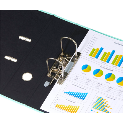 Artikelbild 3 für FALKEN Pastell Color Ordner Minz Grün Karton 8,0 cm DIN A4, Artikelnummer 989261