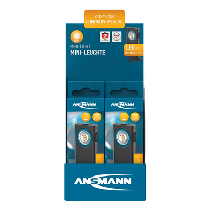 Artikelbild 18 für ANSMANN ML400R LED Taschenlampe schwarz 6,0 cm, 970 Lux, 400 Lumen, 5 W, Artikelnummer 629438