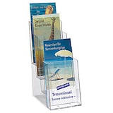 Artikelbild 1 für helit Tischprospekthalter transparent 1/3 DIN A4 4 Fächer, Artikelnummer 818369