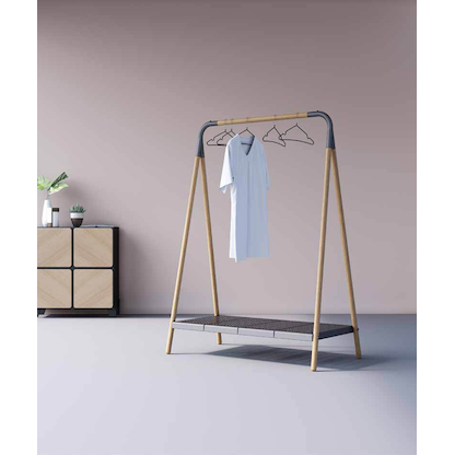 Artikelbild 6 für meet powered by PAPERFLOW Kleiderständer weiß Holz 1 Haken 105,0 x 142,0 cm, Artikelnummer 300923