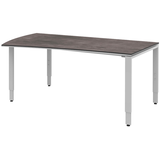 Artikelbild 1 für röhr Imperia höhenverstellbarer Schreibtisch quarzit Trapezform, 4-Fuß-Gestell silber 180,0 x 80,0/100,0 cm, Artikelnummer 675894