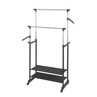 Artikelbild 8 für WENKO Teleskop-Garderobe All In schwarz Metall 89,5 x 117,0-169,0 cm, Artikelnummer 817474