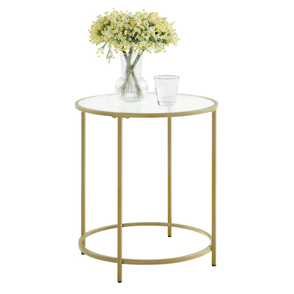 Artikelbild 7 für VASAGLE Beistelltisch Glas gold 50,0 x 50,0 x 55,0 cm, Artikelnummer 262719