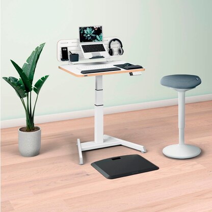 Artikelbild 12 für AKTION: LEITZ Ergo elektrisch höhenverstellbarer Schreibtisch weiß rechteckig, A-Fuß-Gestell weiß 80,0 x 60,0 cm mit 25 Euro CashBack, Artikelnummer 408338