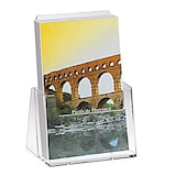 Artikelbild 1 für 2 helit Tischprospekthalter transparent DIN A5, Artikelnummer 818377