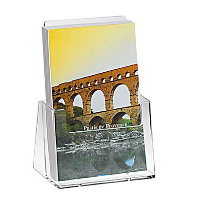 Artikelbild für 2 helit Tischprospekthalter transparent DIN A5, Artikelnummer 818377