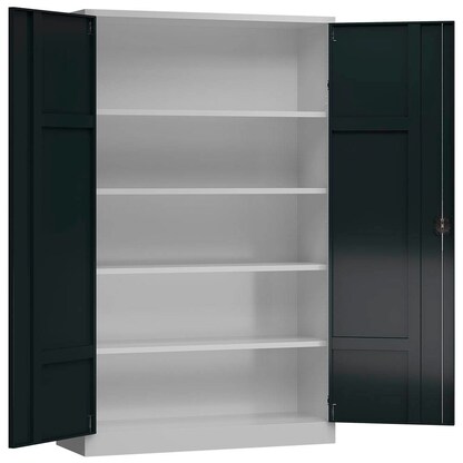 Artikelbild für ClassiX Metallschrank X-530388 anthrazit, lichtgrau 120,0 x 60,0 x 194,5 cm, aufgebaut, Artikelnummer 184279