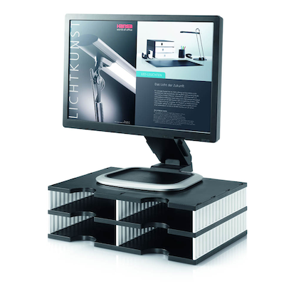 Artikelbild 3 für styro Sortierstation styrodoc duo black & white schwarz/weiß mit 4 Fächer, Artikelnummer 403651